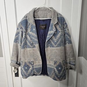 Vintage French Country Express Wool Blend Oversized Coat Size Medium